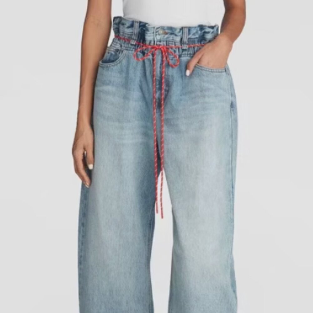 KBB by KAHLANA Women's Barrel Leg 'The Paper Bag Jean'